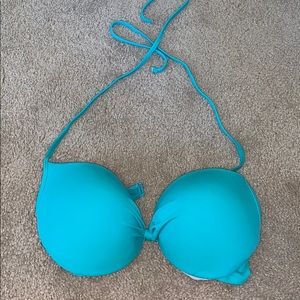 PINK Teal bikini top